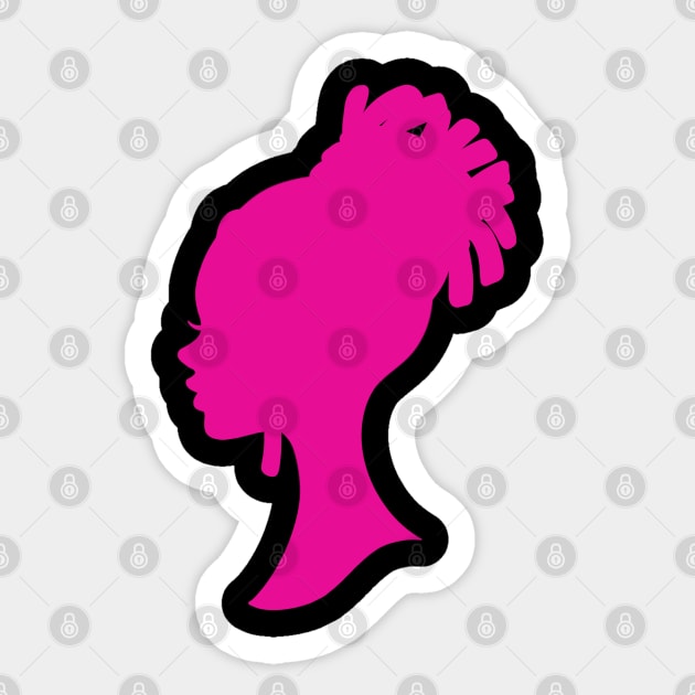 Cute dreadlocked Barbie silhouette Brown Girl Barbie Logo